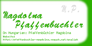 magdolna pfaffenbuchler business card