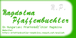 magdolna pfaffenbuchler business card